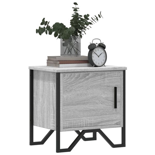 vidaXL Table de chevet sonoma gris 40x30x40 cm bois d'ing&eacute;nierie