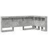 vidaXL T&ecirc;te de lit de rangement Gris b&eacute;ton Bois d'ing&eacute;nierie