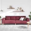 vidaXL Canap&eacute; de salon Bordeaux 250 x 77 x 76 cm Polyester