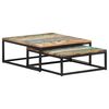 vidaXL Tables basses gigognes 2 pcs Bois de r&eacute;cup&eacute;ration massif