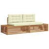 vidaXL 2 pc Ensemble de canap&eacute;s d'ext&eacute;rieur Naturel et Cr&egrave;me