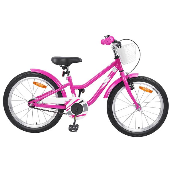 vidaXL V&eacute;lo pour Enfants 18 Pouces pour les 5-7 ans Rose fonc&eacute;