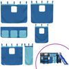 vidaXL Lit mezzanine enfants avec rideaux sans matelas bleu 90x190 cm