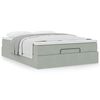 vidaXL Cadre de lit ottoman avec matelas gris clair 140x200 cm velours