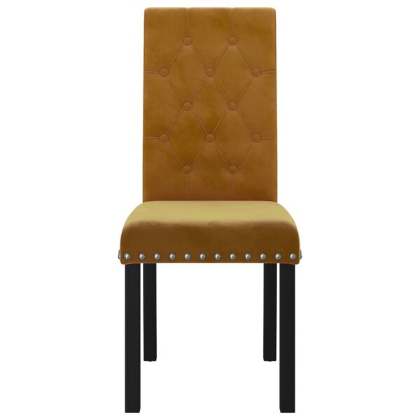 vidaXL Chaises &agrave; manger lot de 6 marron velours