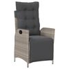 vidaXL Ensemble &agrave; manger de jardin et coussins 9 pcs gris clair rotin