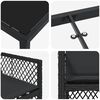 vidaXL Ensemble de salle &agrave; manger pour jardin 5 pcs Noir polyrotin