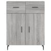 vidaXL Buffet haut Sonoma gris 69,5x34x180 cm Bois d'ing&eacute;nierie