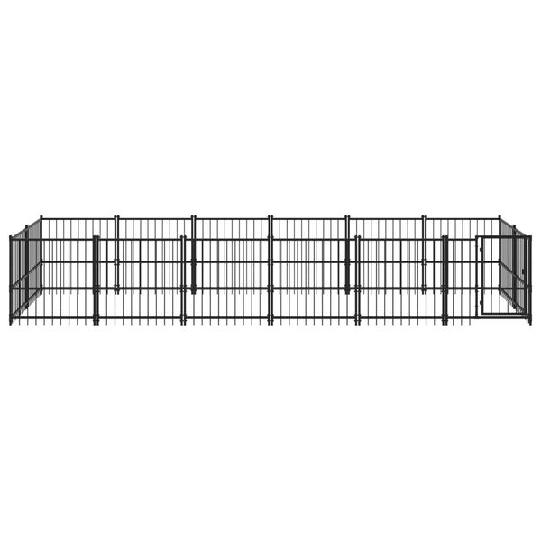 vidaXL Chenil d'ext&eacute;rieur pour chiens Acier 11,26 m&sup2;