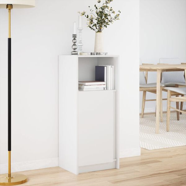 vidaXL Buffet avec LED blanc 42,5x34x100 cm bois d'ing&eacute;nierie