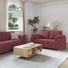 vidaXL Canap&eacute; 3 pcs Rouge Vent 219 x 80 x 82 cm Tissu en lin m&eacute;lang&eacute;