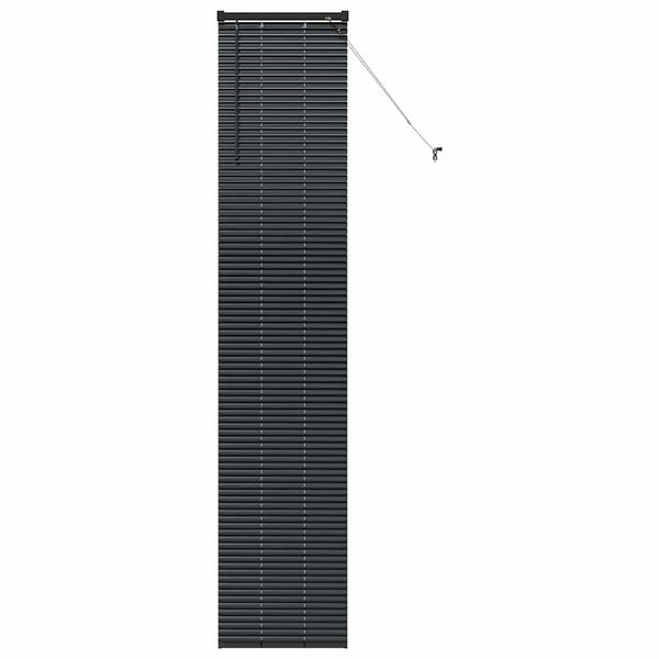 vidaXL Store de Fen&ecirc;tre avec des rideaux Noir Aluminium