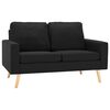 vidaXL Canap&eacute; &agrave; 2 places Noir Tissu