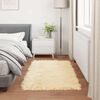 vidaXL Tapis en fausse Tafalla Cr&egrave;me 80 x 150 cm Polyester