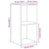 vidaXL Ensemble meuble TV 2 pcs Ch&ecirc;ne noir 37 x 35 x 72 cm