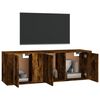 vidaXL Ensemble de meubles TV 2 pcs Ch&ecirc;ne fum&eacute; Bois d'ing&eacute;nierie