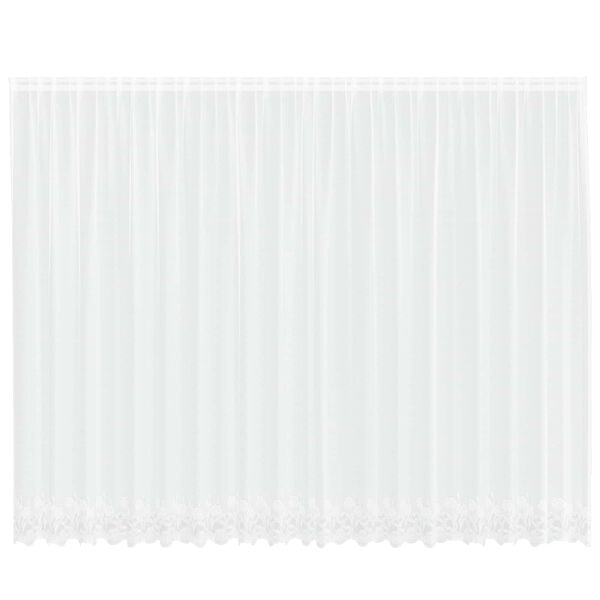 vidaXL Rideau en Dentelle Floral Blanc 245 x 500 cm Polyester