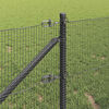 vidaXL Poteau de cl&ocirc;ture. Gris 25 x 1 m (maille 12 x 12 mm) Acier