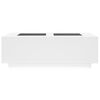vidaXL Table basse avec LED infini blanc 116x69x40 cm