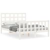 vidaXL Cadre de lit sans matelas blanc bois de pin massif