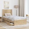 vidaXL Cadre de lit Ch&ecirc;ne Sonoma 90 x 190 cm Bois Ing&eacute;nierie