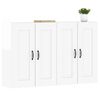 vidaXL Armoires murales 2 pcs blanc brillant bois d'ing&eacute;nierie