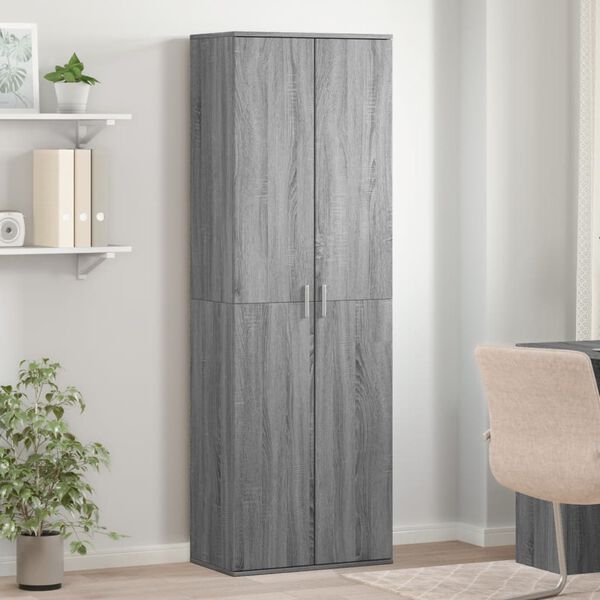 vidaXL Buffet haut sonoma gris 60x35x180 cm bois d'ing&eacute;nierie
