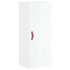 vidaXL Buffet haut Blanc brillant 34,5x34x180 cm Bois d'ing&eacute;nierie