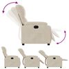 vidaXL Fauteuil inclinable beige tissu microfibre