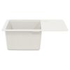 vidaXL &Eacute;vier Blanc 560 x 460 mm 80% Quartz et 20% R&eacute;sine