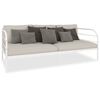 vidaXL Cadre de lit de jour sans matelas blanc m&eacute;tal 90x200 cm