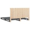vidaXL Cadre de lit sans matelas gris 200x200 cm bois massif de pin