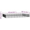 vidaXL Chenil d'ext&eacute;rieur pour chiens Acier 50,81 m&sup2;
