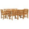 vidaXL Ensemble de salle &agrave; manger pour jardin 9 pcs Marron