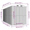 vidaXL Abri de jardin Marron clair 192x440x223 cm Acier galvanis&eacute;