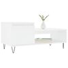 vidaXL Table basse Blanc 100x50x45 cm Bois d'ing&eacute;nierie
