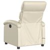 vidaXL Fauteuil de massage inclinable électrique crème similicuir