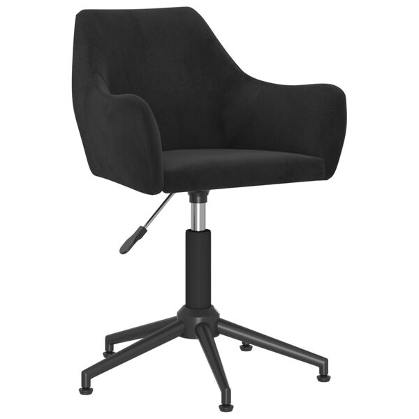 vidaXL Chaises pivotantes &agrave; manger lot de 2 noir velours