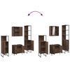 vidaXL Ensemble d'armoires de salle de bain 4 pcs ch&ecirc;ne marron
