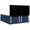 vidaXL Sommier &agrave; lattes de lit avec matelas Bleu 180x200 cm Tissu