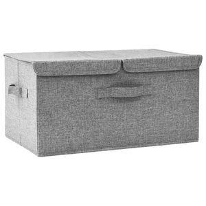 vidaXL Bo&icirc;te de rangement Tissu 50x30x25 cm Gris