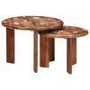 vidaXL Tables basses gigognes 2 pcs Multicolore Bois massif recycl&eacute;