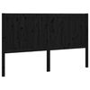 vidaXL T&ecirc;te de lit Noir 125,5x4x100 cm Bois massif de pin