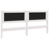 vidaXL T&ecirc;te de lit capitonn&eacute;e avec t&ecirc;te de lit Blanc 180 cm Pin massif
