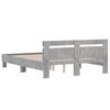 vidaXL Cadre de lit sans matelas gris b&eacute;ton 140x190 cm