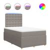 vidaXL Sommier &agrave; lattes de lit avec matelas taupe 120x190 cm tissu