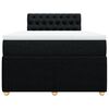 vidaXL Sommier &agrave; lattes de lit avec matelas noir 120x190 cm tissu