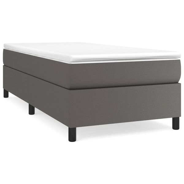 vidaXL Cadre de lit gris 100x200 cm similicuir