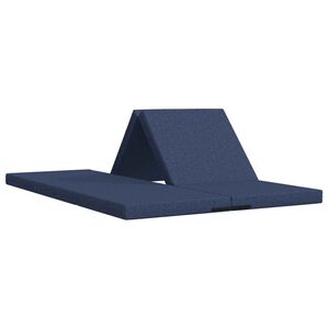 vidaXL Canap&eacute;-lit pliable 140 x 67 x 15 cm Bleu