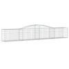 vidaXL Paniers &agrave; gabions arqu&eacute;s 15 pcs 400x50x60/80 cm Fer galvanis&eacute;